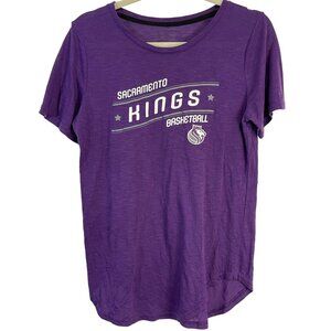 Sacramento Kings Basketball t-shirt short sleeve sheer lion stars purple READ
